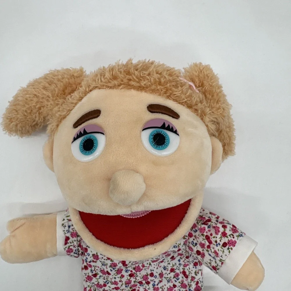 Half Body Hand‎ Puppet Girl With Pigtails And Dress Just Qunseen